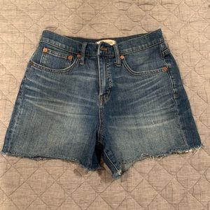 Madewell High Waisted Jean Shorts